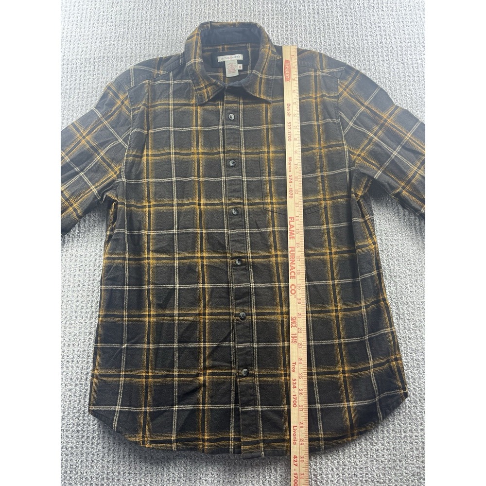 Carbon 2 Cobalt Timbers Plaid Flannel Button Up Shirt Gold Brown‎ Men's Medium - Picture 5 of 8
